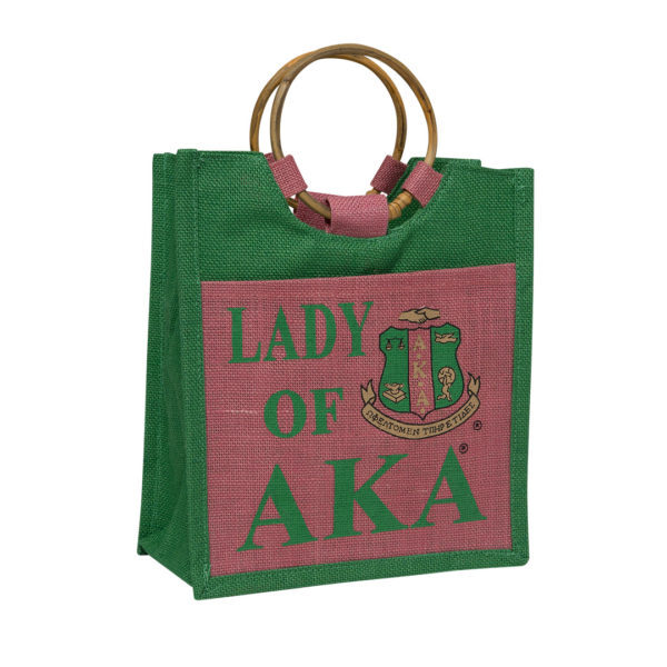 Mini Pocket Jute Bag - Alpha Kappa Alpha
