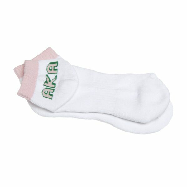 Bootie Socks - Alpha Kappa Alpha, White