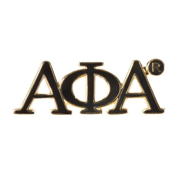 3-LTR Lapel Pin - Alpha Phi Alpha, Black
