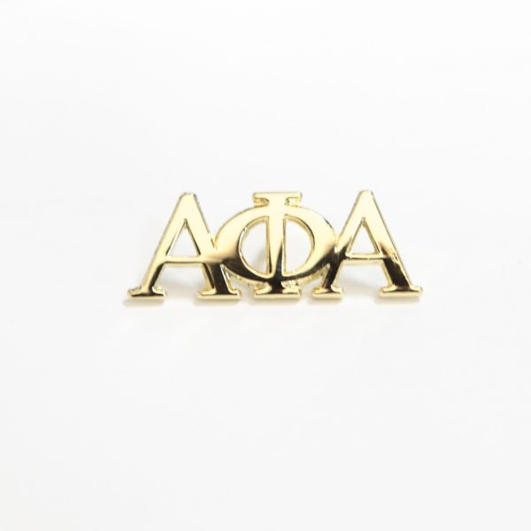 3-LTR Lapel Pin - Alpha Phi Alpha, Gold