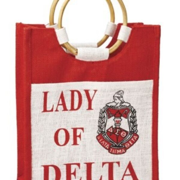 Mini Pocket Jute Bag - Delta Sigma Theta