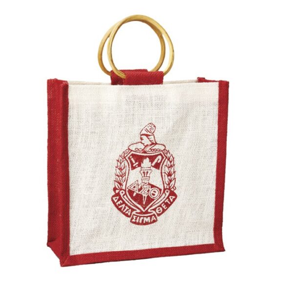 Mini Crest Jute Bag - Delta Sigma Theta