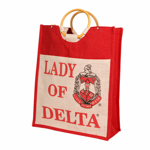 Pocket Jute Bag - Delta Sigma Theta