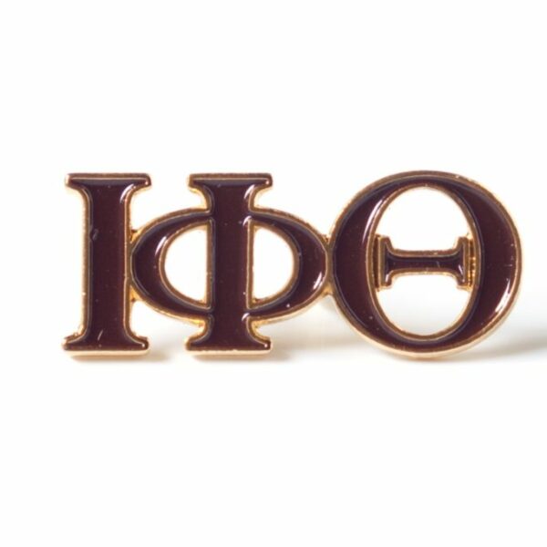 3-LTR Lapel Pin - Iota Phi Theta, Brown