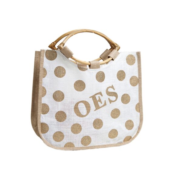 Polka Dot Jute Bag - Image 4