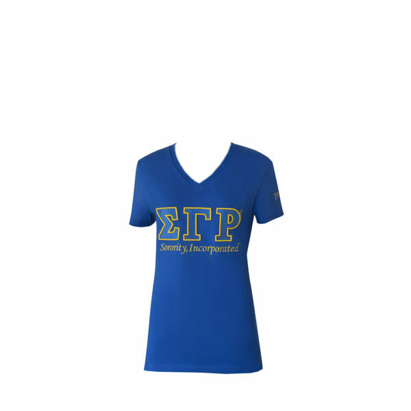 Luxury Embroidered Tee - Sigma Gamma Rho, XXX-Large, Blue