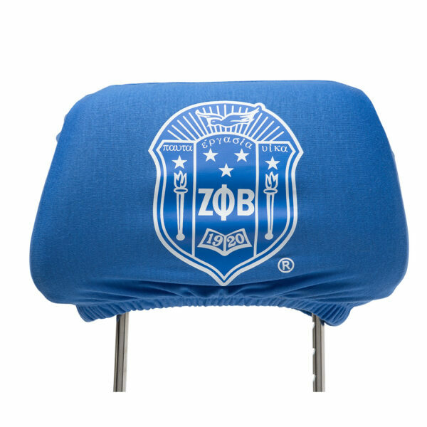 Car Seat Headrest Cover - Zeta Phi Beta, Blue
