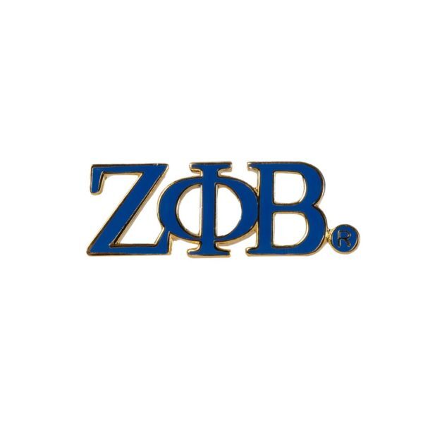 3-LTR Lapel Pin - Zeta Phi Beta, Blue
