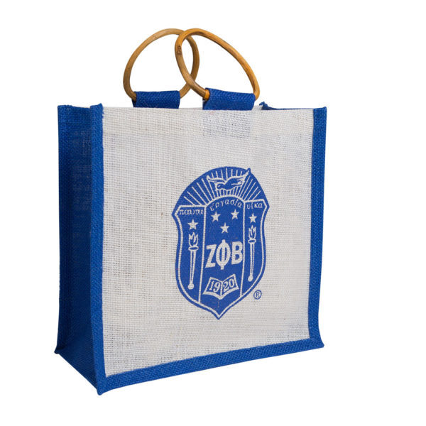 Mini Crest Jute Bag - Zeta Phi Beta