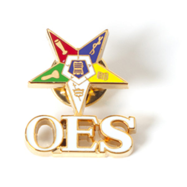 3D Crest Lapel Pin w/ Letters - Eastern Star