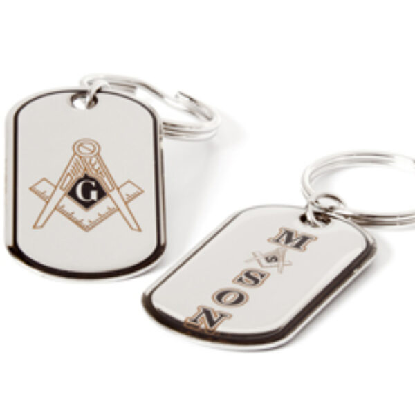 Epoxy Dog-Tag Key Ring - Mason