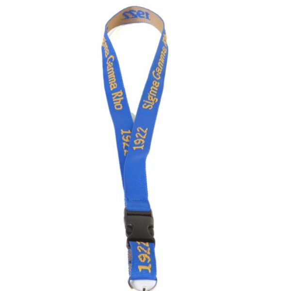 Woven Embroidered Lanyard - Sigma Gamma Rho, Blue