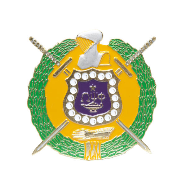 Die-Cut Car Badge - Omega Psi Phi, Gold