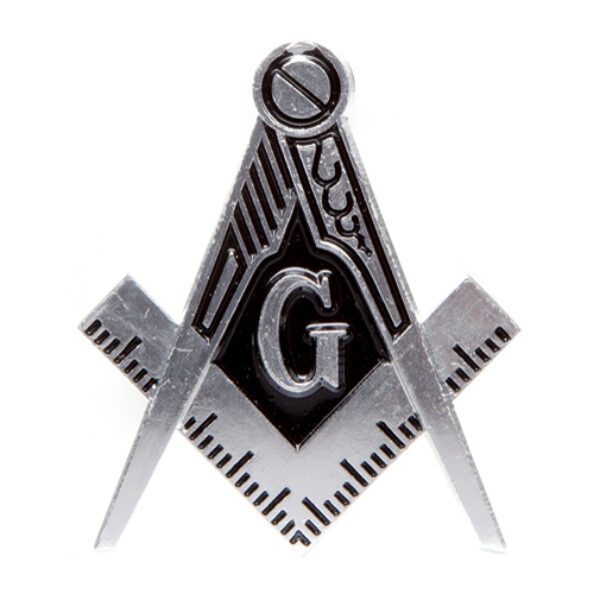 Die-Cut Car Badge - Mason, Silver