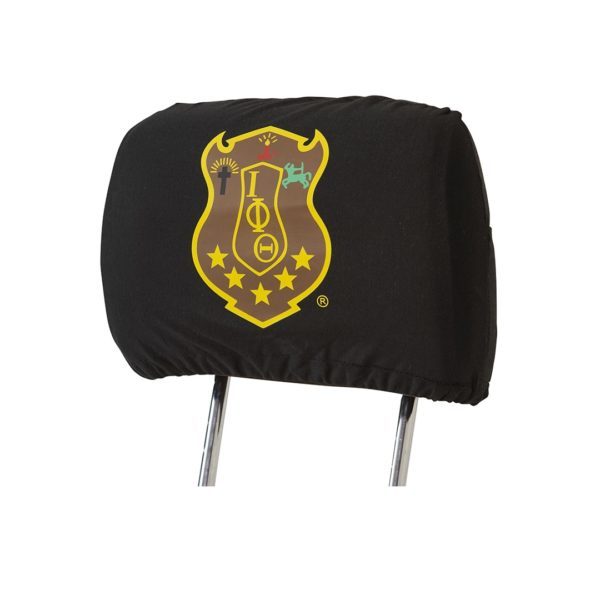 Car Seat Headrest Cover - Iota Phi Theta, Black