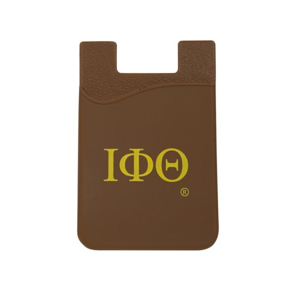 Silicone Phone Wallet - Iota Phi Theta, Brown