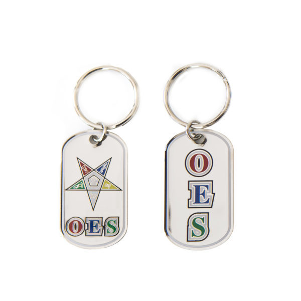 Epoxy Dog-Tag Key Ring - Eastern Star