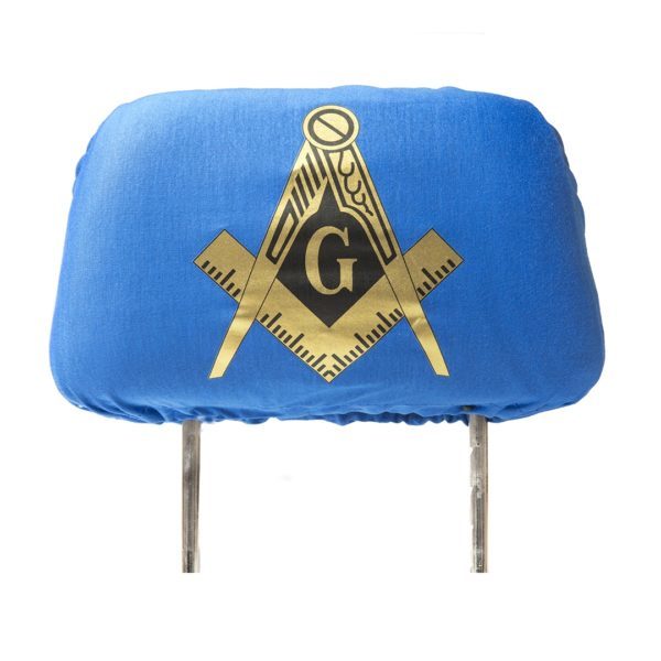 Car Seat Headrest Cover - Mason, Blue