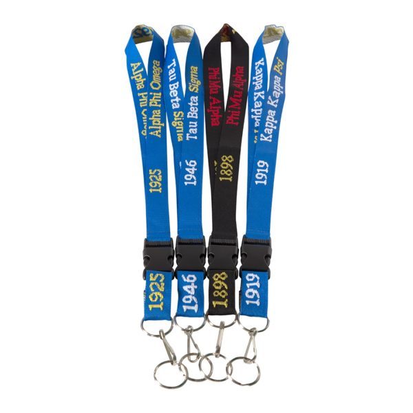 Woven Embroidered Lanyard - Kappa Kappa Psi, Blue