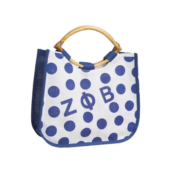 Polka Dot Jute Bag - Zeta Phi Beta