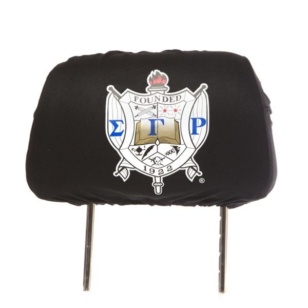 Car Seat Headrest Cover - Sigma Gamma Rho, Black