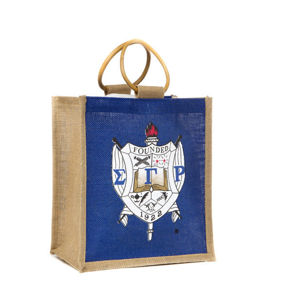 Mini Crest Jute Bag - Sigma Gamma Rho