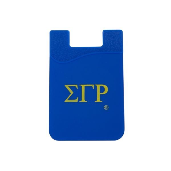 Silicone Phone Wallet - Sigma Gamma Rho, Blue