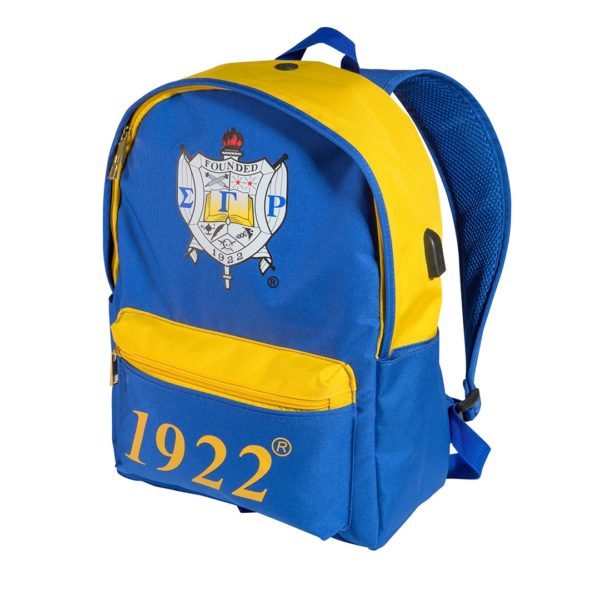 USB-Port Backpack - Sigma Gamma Rho, Blue