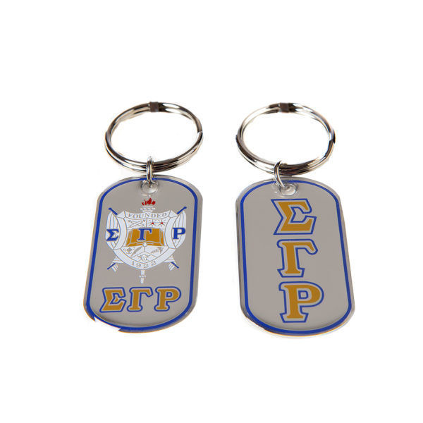Epoxy Dog-Tag Key Ring - Sigma Gamma Rho