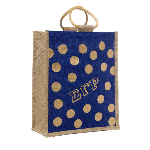 Mini Polka Dot Jute Bag - Sigma Gamma Rho