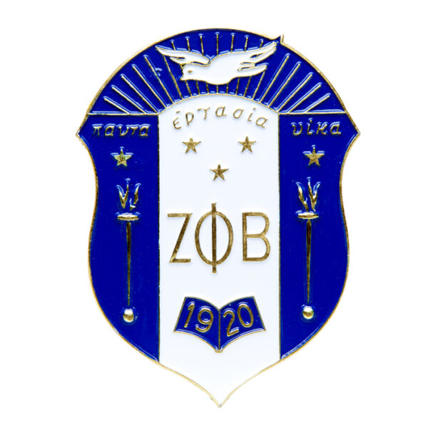 Die-Cut Car Badge - Zeta Phi Beta, Blue