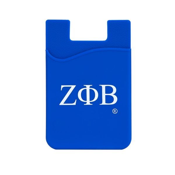 Silicone Phone Wallet - Zeta Phi Beta, Blue