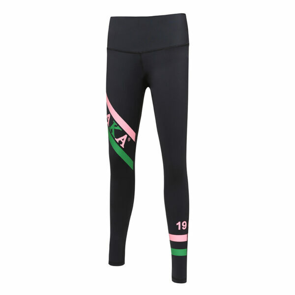 Performance Leggings - Alpha Kappa Alpha, Black, XXX-Large