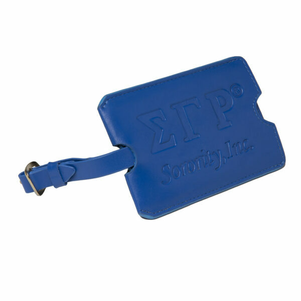 Leather Luggage ID Tag - Sigma Gamma Rho, Royal