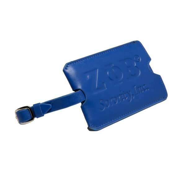 Leather Luggage ID Tag - Zeta Phi Beta, Royal