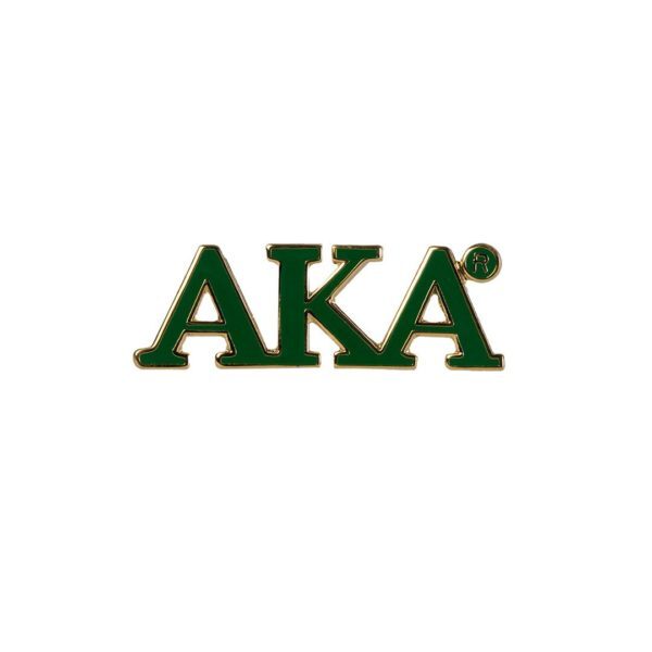 3-LTR Lapel Pin - Alpha Kappa Alpha, Green