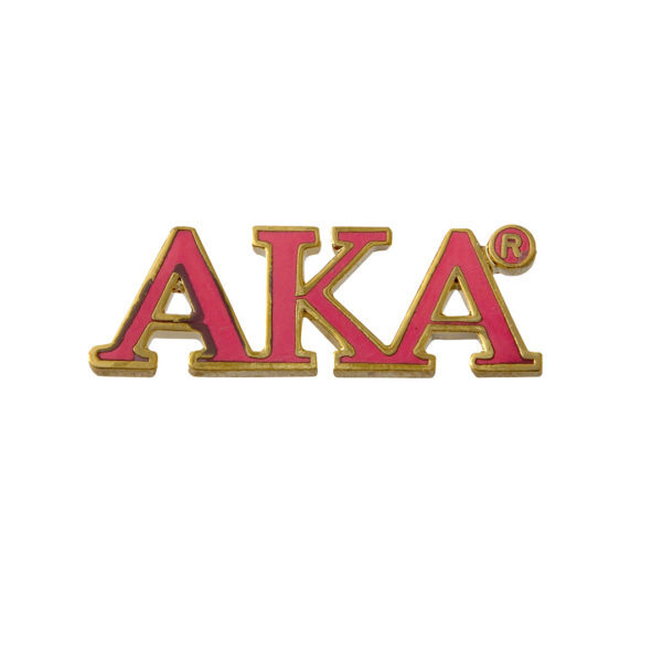 3-LTR Lapel Pin - Alpha Kappa Alpha, Pink