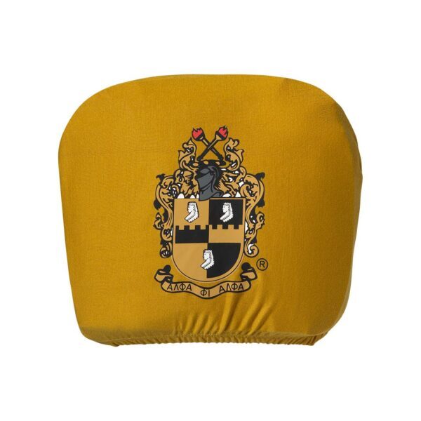 Car Seat Headrest Cover - Alpha Phi Alpha, OldGold