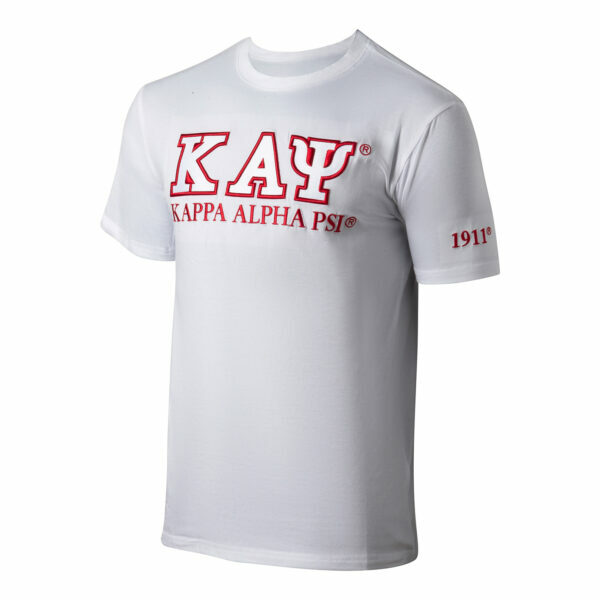 Luxury Embroidered Tee - Kappa Alpha Psi, XXXX-Large, White
