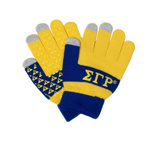 Knit Texting Gloves - Sigma Gamma Rho, Gold