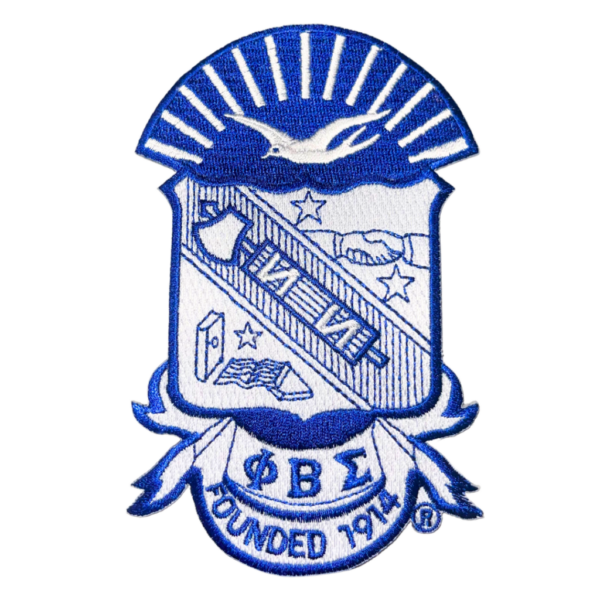 5 Inch Crest - Phi Beta Sigma, Blue/White