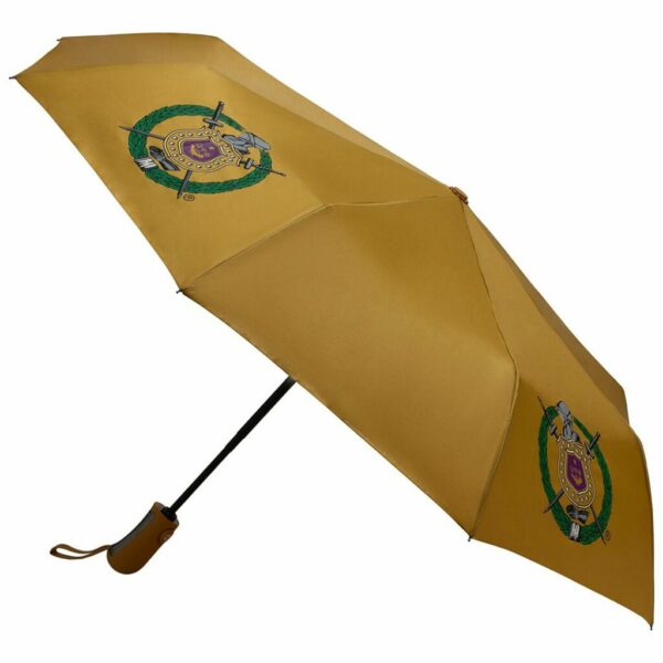 Mini Hurricane Umbrella - Omega Psi Phi, OldGold