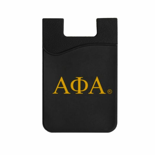 Silicone Phone Wallet - Alpha Phi Alpha, Black