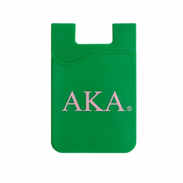 Silicone Phone Wallet - Alpha Kappa Alpha, Green