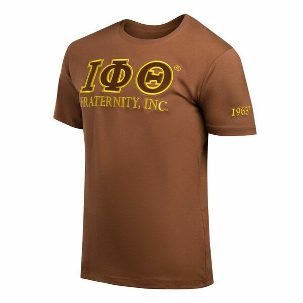 Luxury Embroidered Tee - Iota Phi Theta, XXXX-Large, Brown