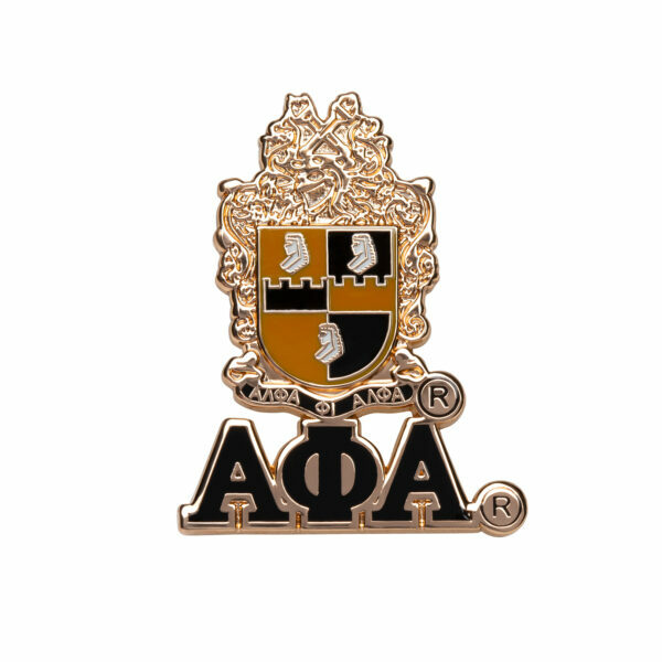 3D Crest Lapel Pin w/ Letters - Alpha Phi Alpha