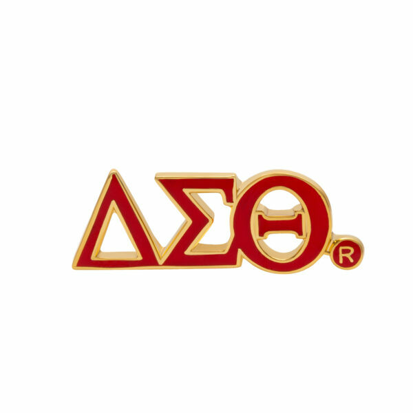 3-LTR Lapel Pin - Delta Sigma Theta, Red