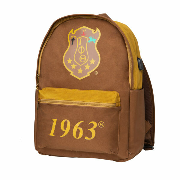 USB-Port Backpack - Iota Phi Theta, Brown