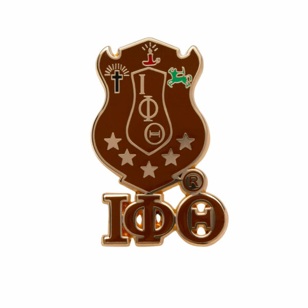 3D Crest Lapel Pin w/ Letters - Iota Phi Theta