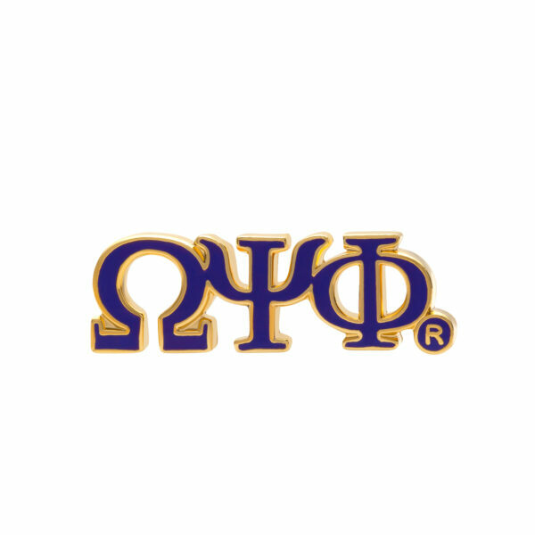 3-LTR Lapel Pin - Omega Psi Phi, Purple
